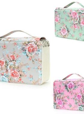 252 Slots Pencil Holder With Zipper Closure Twill Fabric Lar