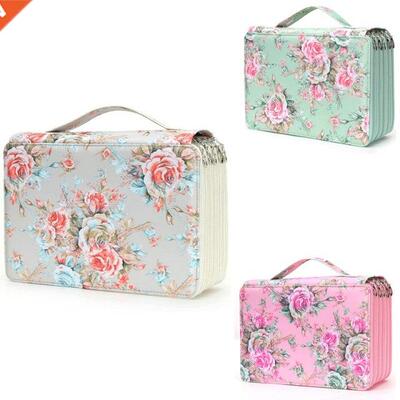 252 Slots Pencil Holder With Zipper Closure Twill Fabric Lar