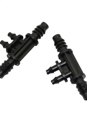 Barbed 8/11mm To 4/7mm Hose Connectors Four-Way Garden Water