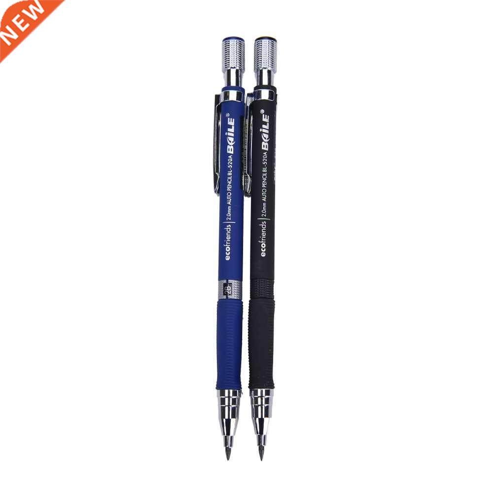 1PC 2B 2.0mm Blue Black Lead Holder Pen Mechanical Pencils D