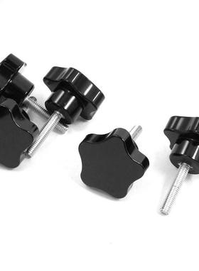 5 Pcs M8 x 30mm Male Thread 32mm Dia Star Head Screw Knob