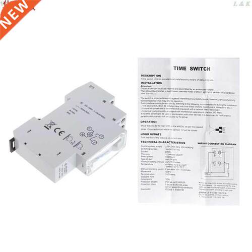 Mechanical 24 Hours Programmable Din Rail Timer Switch Relay