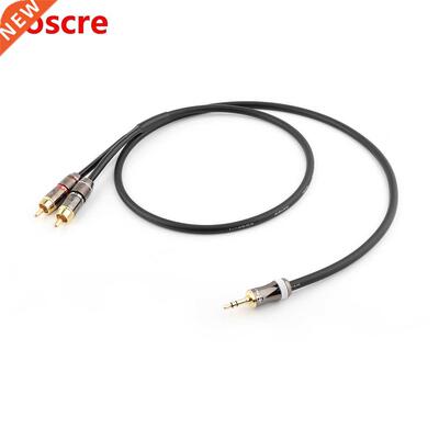 Hifi Canare 3.5mm to 2RCA Audio Cable PC Mobilephone Amplifi