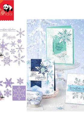 MP192 SNOWFLAKE WSHES Photopolymer Stamp Cuttng De Set f