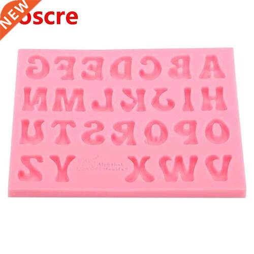 26 Letters Pastry forms Silicone Mold Alphabet Pink Handmade