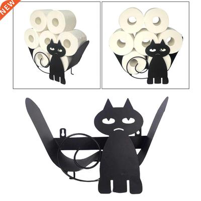 Toilet Roll Paper Holder Towel Iron Cat Storage Rack Novelty
