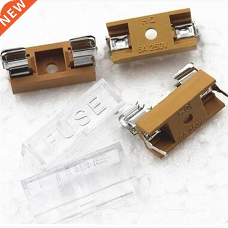 10pcs 5*20mm glass fuse holder transparent holder with trans