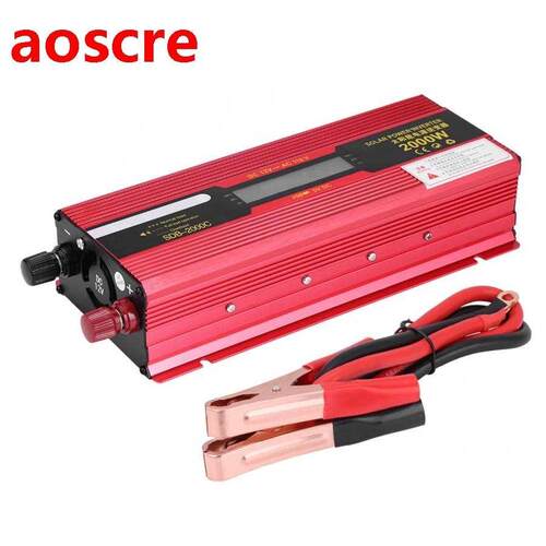 inverter Red 2000W DC 12V to AC 220V Car Power Inverter Conv