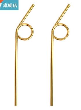 1Pc Creative Metal Straw Reusable Drinking Straws Eco Frien