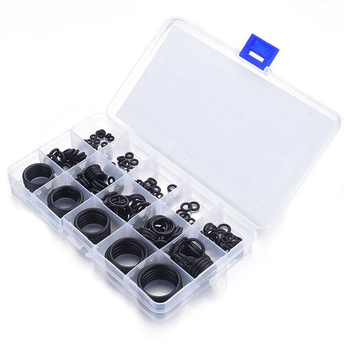 Black O-ring 200 Pcs 15 Sizes Rubber O Ring NBR Standard Ori