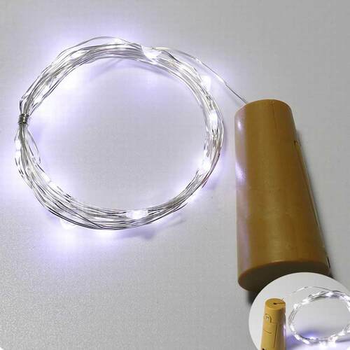 2M Cork Shaped ottle Stopper Lp Glass Wine Silver Copper