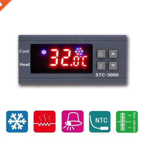 STC-3000 High Precision 12V 24V 220V Digital Thermostat Temp