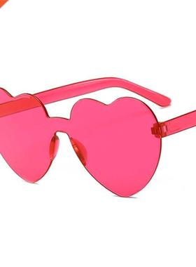 One-piece Love Hert Sunglsses Womn Brnd Designer Sun Gl
