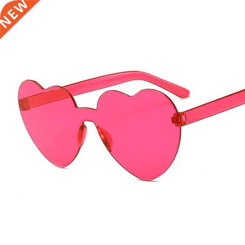 One-piece Love Hert Sunglsses Womn Brnd Designer Sun Gl