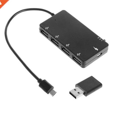 Micro USB OTG 4 Port Hub Power Charging Adapter Cable For Sm