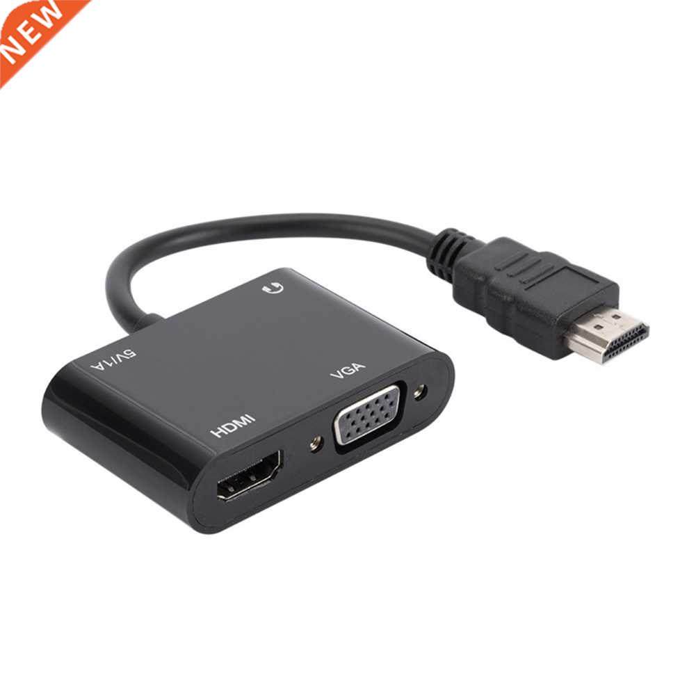 HDMI-compatible To VGA HD Adapter Dual HD VGA Splitter Dual