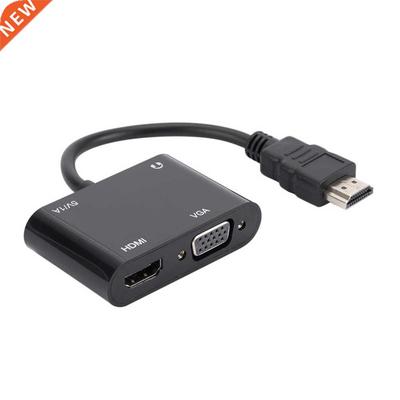 HDMI-compatible To VGA HD Adapter Dual HD VGA Splitter Dual