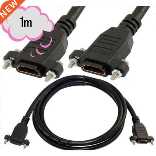 1m 3Ft HDMI female to female panel mount extension Gold pla