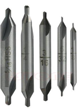 5Pcs 60 degree HSS Center Spotting Drill Bits Combined Count