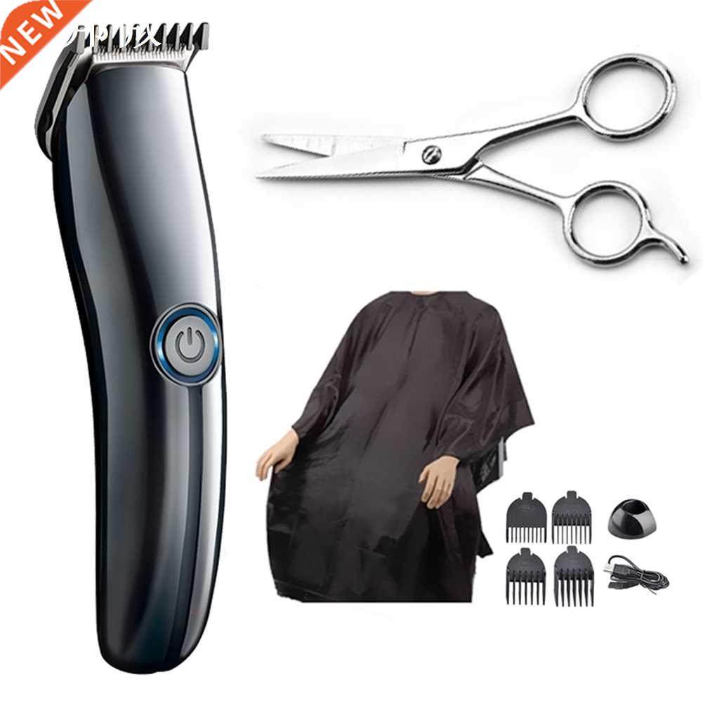 Hair Clippers Kit Cordless USB Rechargeable Hair Brush Apron