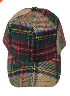 Adjustable Plaid Tweed Vintage Men Cap Country Baseball Hat