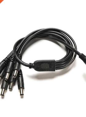 DC 12V 1 Female to 8 Male Plug Connector Power Supply Adapte