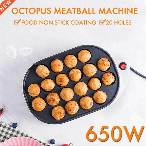 20 Holes Octopus Bll Mker Tkoyki Bking Pn Electric Ti