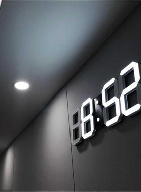 LED Digital Wall Clock Glowing Night Mode Brightness Adjusta