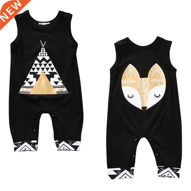 Cute Summer Baby Boys Girls Infant Clothes Tribe Print Rompe