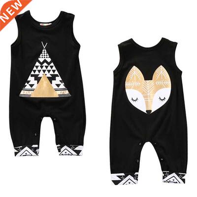 Cute Summer Baby Boys Girls Infant Clothes Tribe Print Rompe