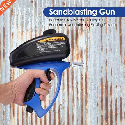 Handheld Sandblasting Gun Portable Anti-rust Gravity Pneumat
