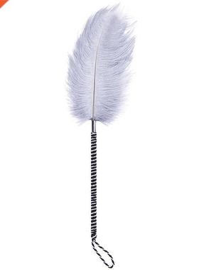 Erotic Feather Whip White Fetish Leather Spanking Paddle Fli