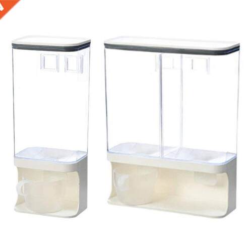 2 Pcs Dry Food Dispenser, Transparent Plastic, Dry Food Disp