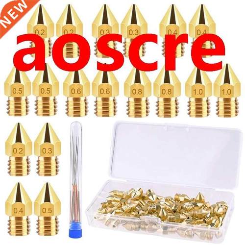 70Pcs 3D Printer Nozzle Kit MK8 Extruder Brss Print Hed 0.