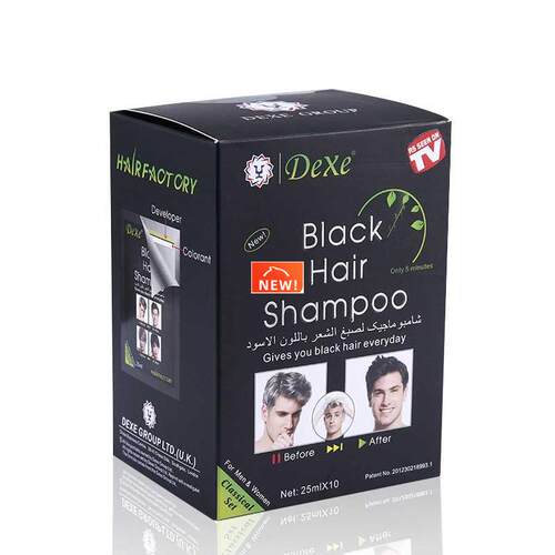 10pcs/lot Makeup Brand Black Hair Shampoo Only 5 Minutes