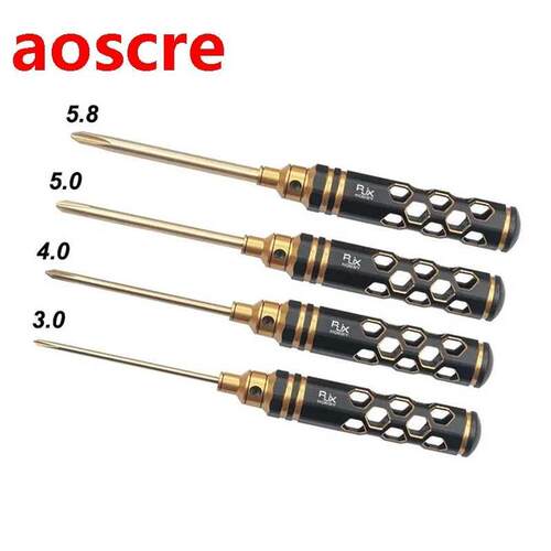 4Pcs RJXHOBBY 3.0/4.0/5.0/5.8mm Phillips Screwdriver Tools K