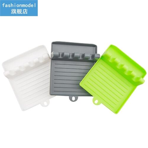 Multiple Utensil Rest Plastic Anti-Slip Kitchen Spoon Holder