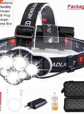 40000LM Powerful Headlight SB Rechargeable Head Light 7 LED