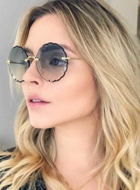 Luxury Round Sunglasses Woen Vintage Brand Designer Riles