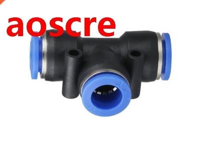 10 pcs PE-12, Pneumatic fittings 12mm tee fitting , push in