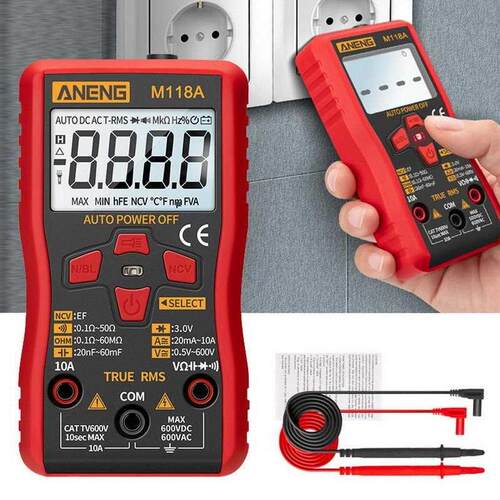 M118A Digital Mini Multimeter Tester Auto Mmultimetro True R