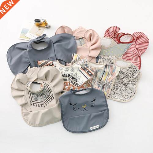 Baby Cotton Bib INS Nordic Style Angel Feed Pocket Burp Girl