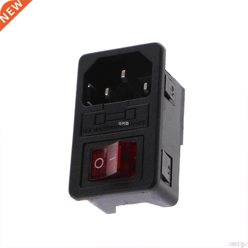 6A 250V 10A 125V SPST Rocker Switch 3 Pin IEC320 C14 Inlet M