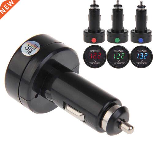 Car Voltmeter Cigarette Lighter Charger Monitor RGB Display