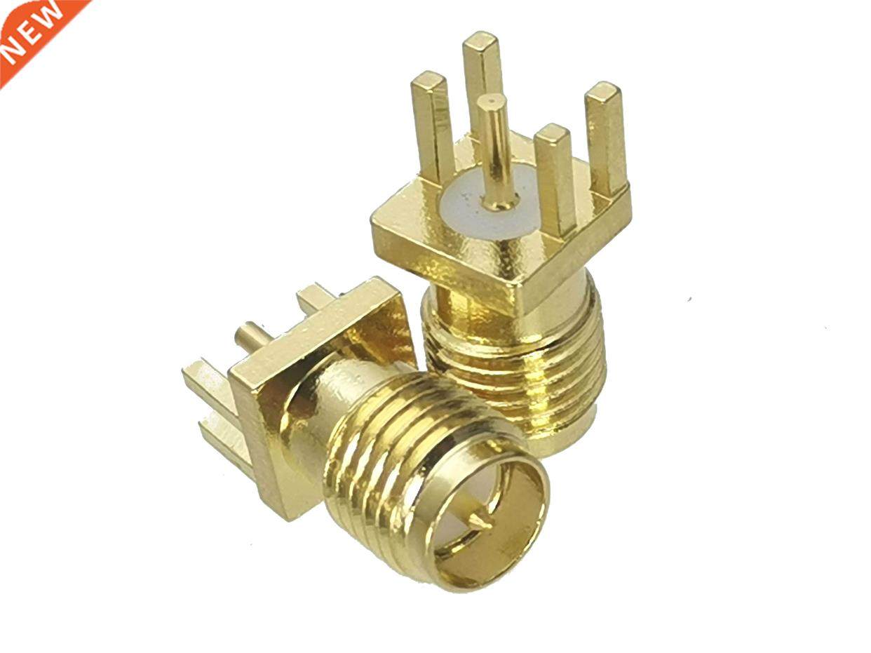 10Pcs Connector RP-SMA RPSMA Female Plug Solder PCB Edge Cli