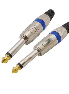 6.35mm Connectors Plug Audio Mono Plug Jack Amplifier Microp