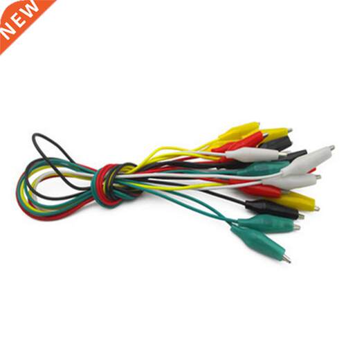 10pcs 50cm Alligator Clips Electrical  Test Leads Alligat