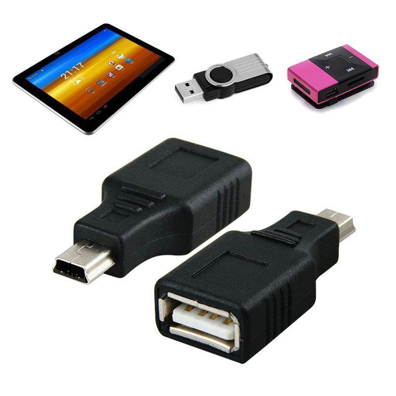 New 1PC Black USB 2.0 A Female to Micro USB B 5 Pin Male Pl