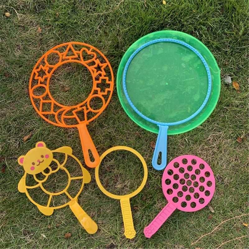 6PCS/set Jumbo Colorful Bubble Wand Bubble Blower Toy Set Fo