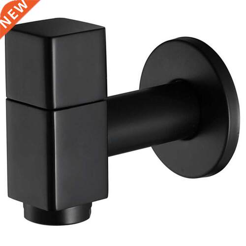 Black Square Copper Wall Mounted Washing Machine Tap Mop Poo